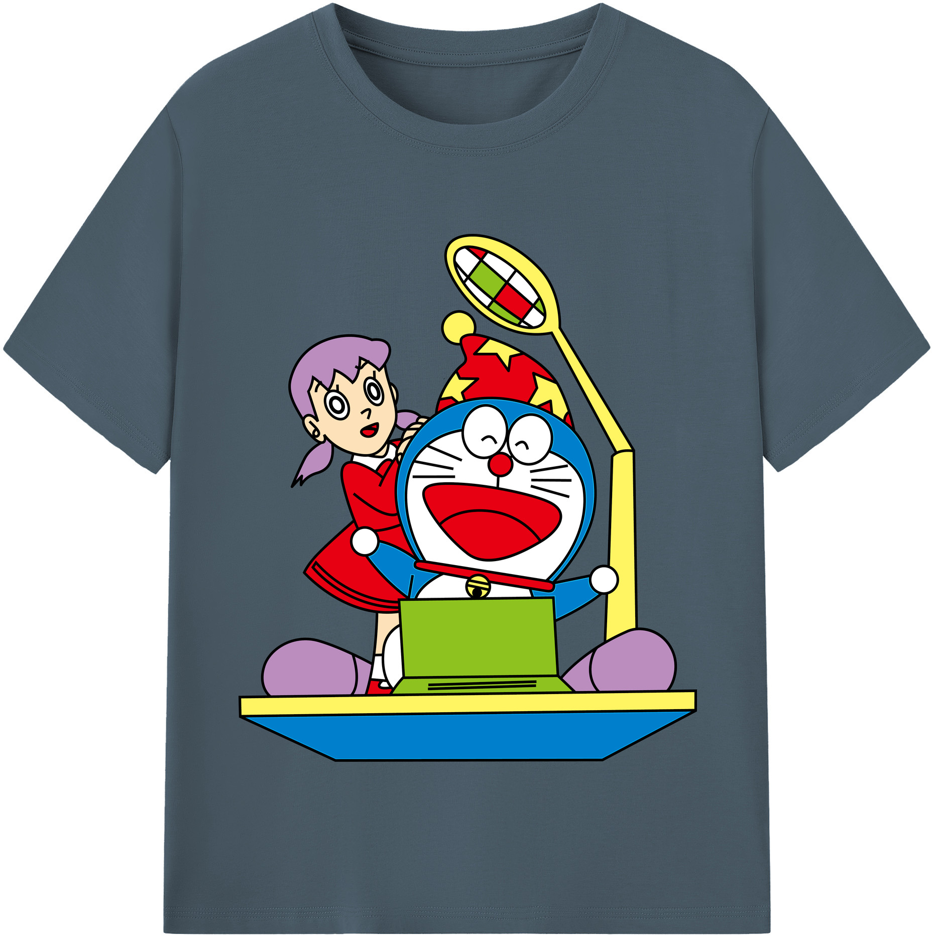 （画像用） ドラえもん みなもと しずか Doraemon Shizuka Minamoto 綿100％半袖Tシャツ（フロントプリント）